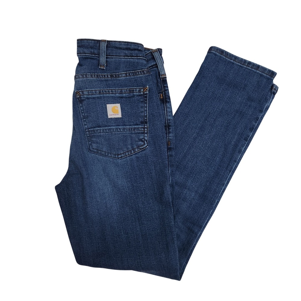 Carhartt Rugged Flex Slim Fit Tapered Jeans Dark Wash BD4976-W 0 Short